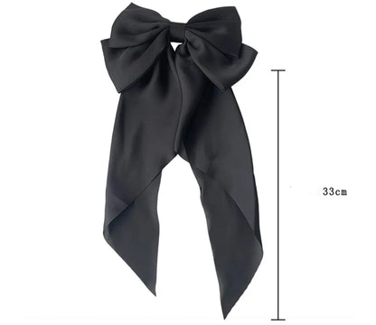 Korean Big Bow Floral Long Ribbon Hairpin Wholesale Nihaojewelry