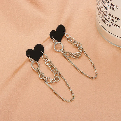 Retro Fashion Heart Plating Alloy No Inlaid Earrings