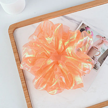 Korean Bright Silk Organza Hair Scrunchies