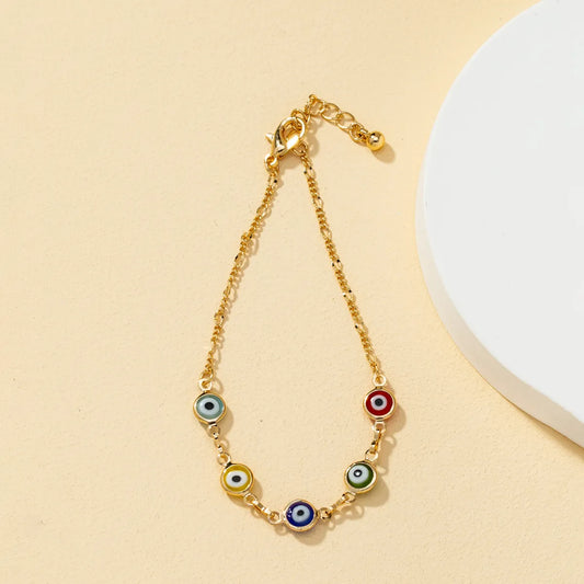 Korean Colorful Demon Eye Simple Bracelet