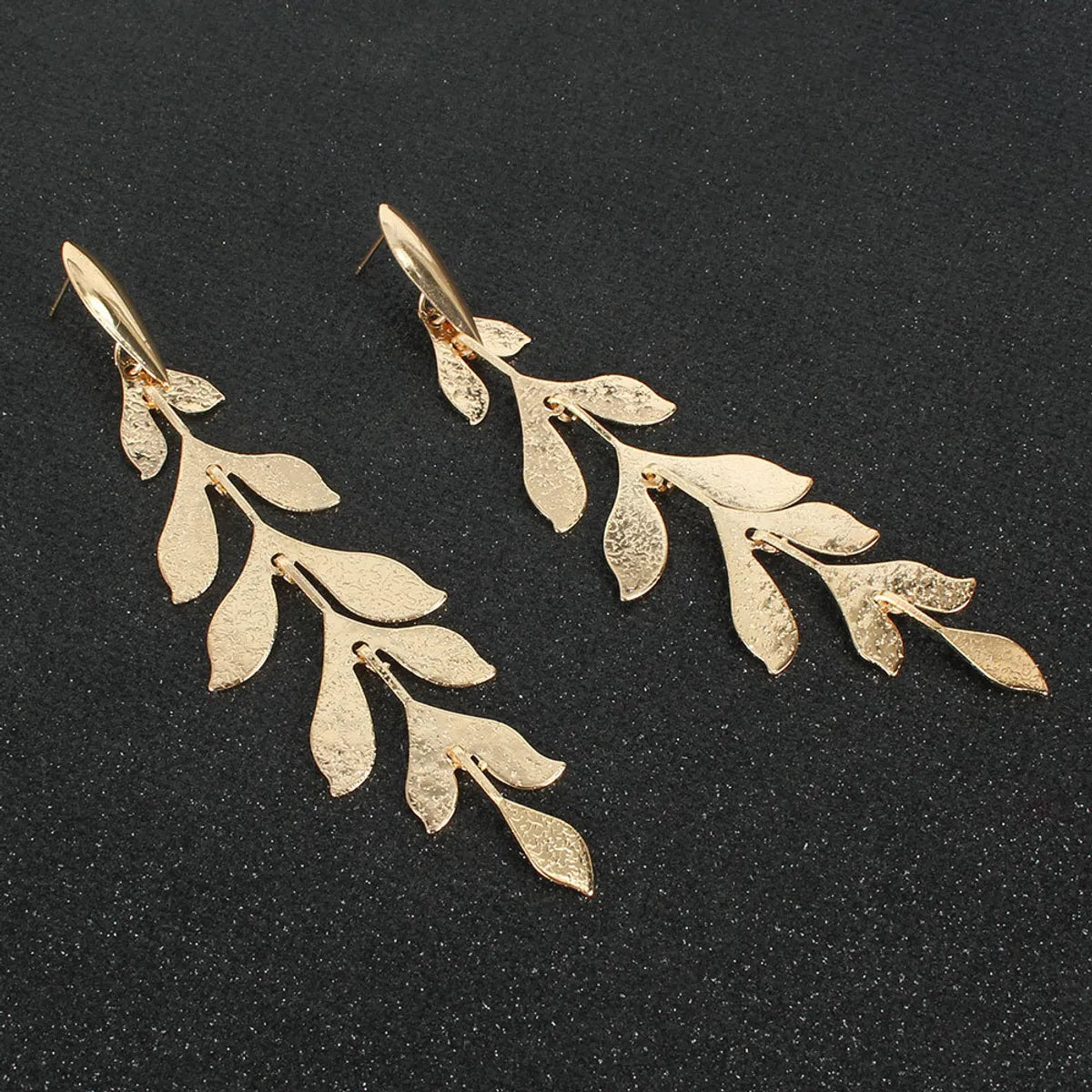 Korean Creative Alloy Willow Leaf Multi-layer Long Earrings Wholesale Gooddiy