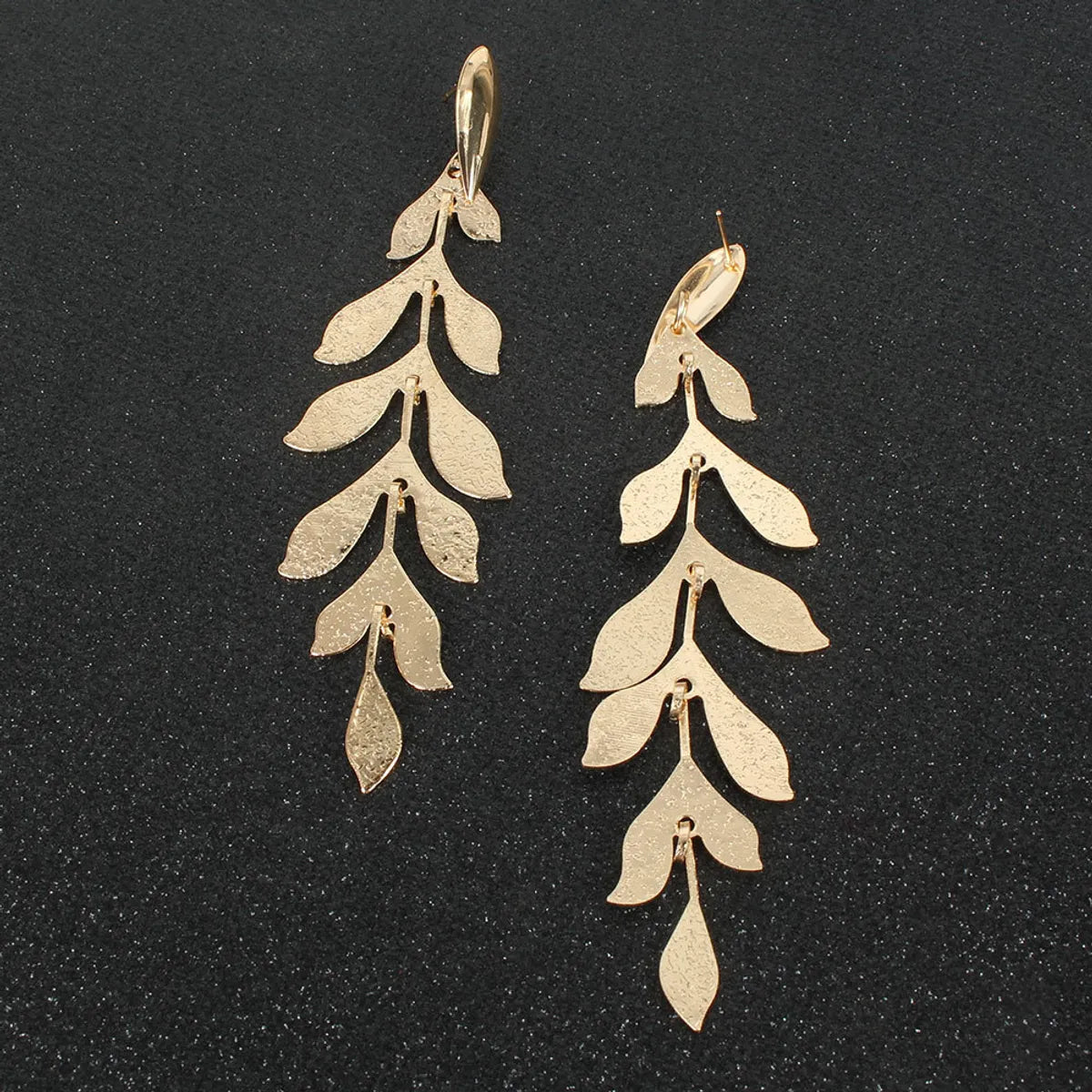 Korean Creative Alloy Willow Leaf Multi-layer Long Earrings Wholesale Gooddiy