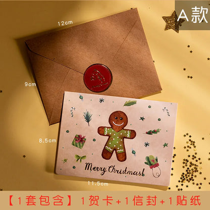 Korean Creative Cartoon Mini Message Card With Envelope