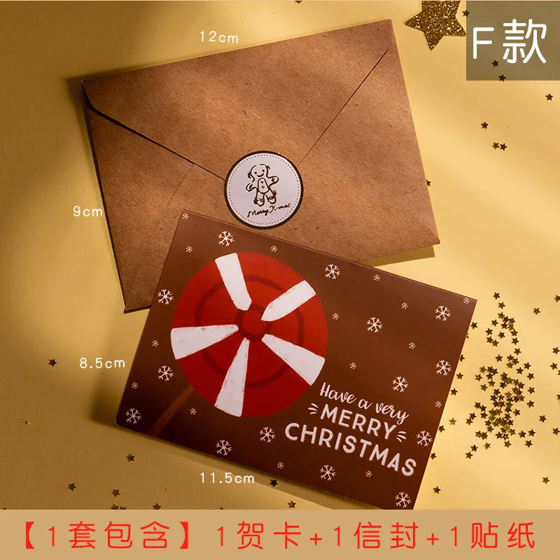 Korean Creative Cartoon Mini Message Card With Envelope