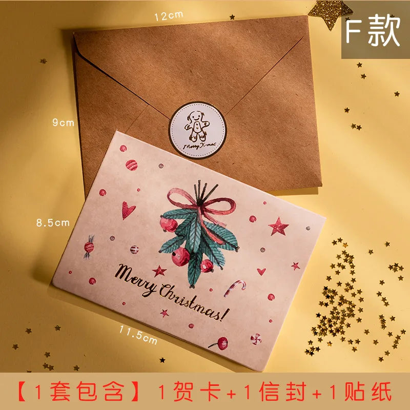 Korean Creative Cartoon Mini Message Card With Envelope