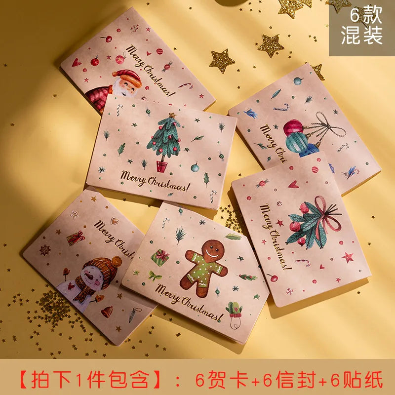 Korean Creative Cartoon Mini Message Card With Envelope