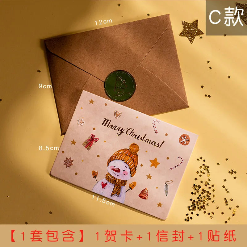 Korean Creative Cartoon Mini Message Card With Envelope