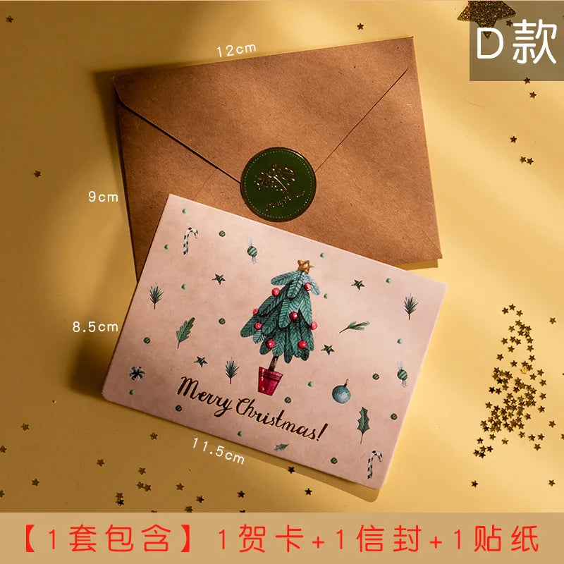 Korean Creative Cartoon Mini Message Card With Envelope