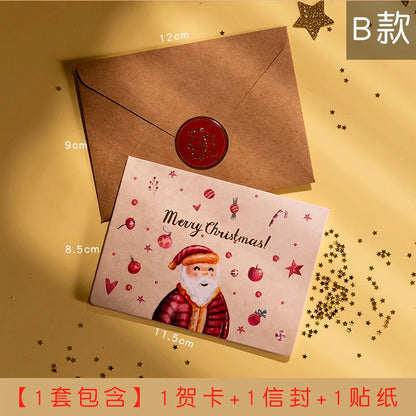 Korean Creative Cartoon Mini Message Card With Envelope