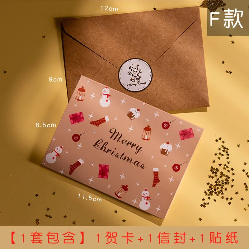 Korean Creative Cartoon Mini Message Card With Envelope