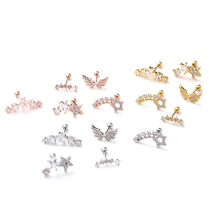 Ethnic Style Star Metal Earrings