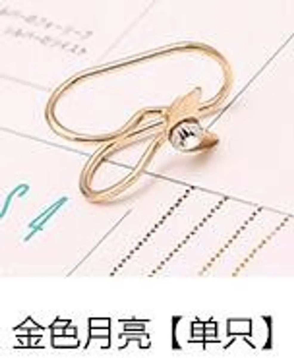 Korean Creative Pearl Earrings Temperament Single Diamond Star Ear Clip U-Shaped Ear Clip Single Set