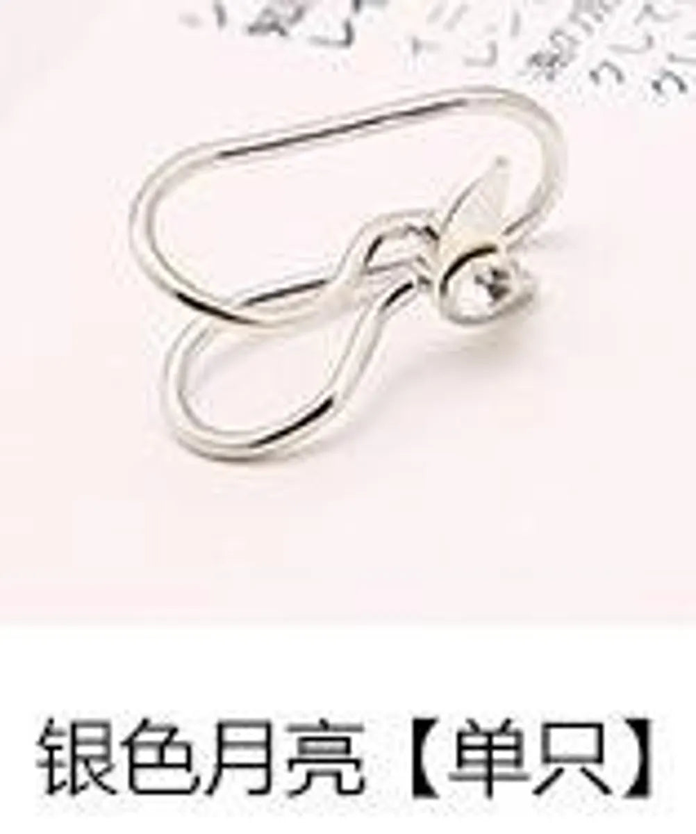 Korean Creative Pearl Earrings Temperament Single Diamond Star Ear Clip U-Shaped Ear Clip Single Set