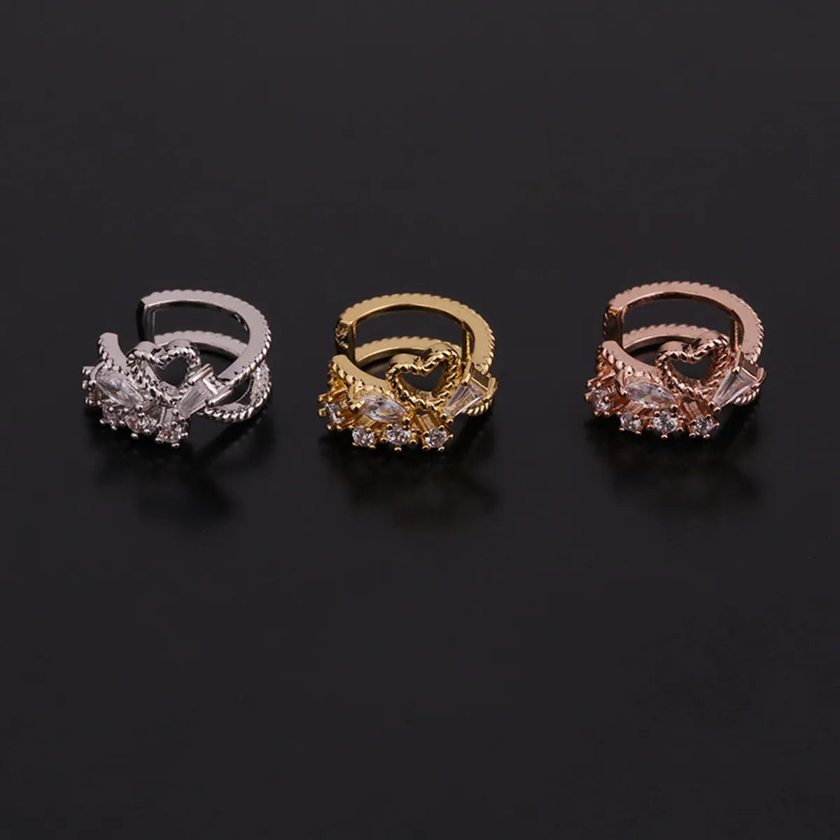 Korean Creative U-Shaped Cartilage Ear Clip Inlaid Zircon Non-Pierced Earrings