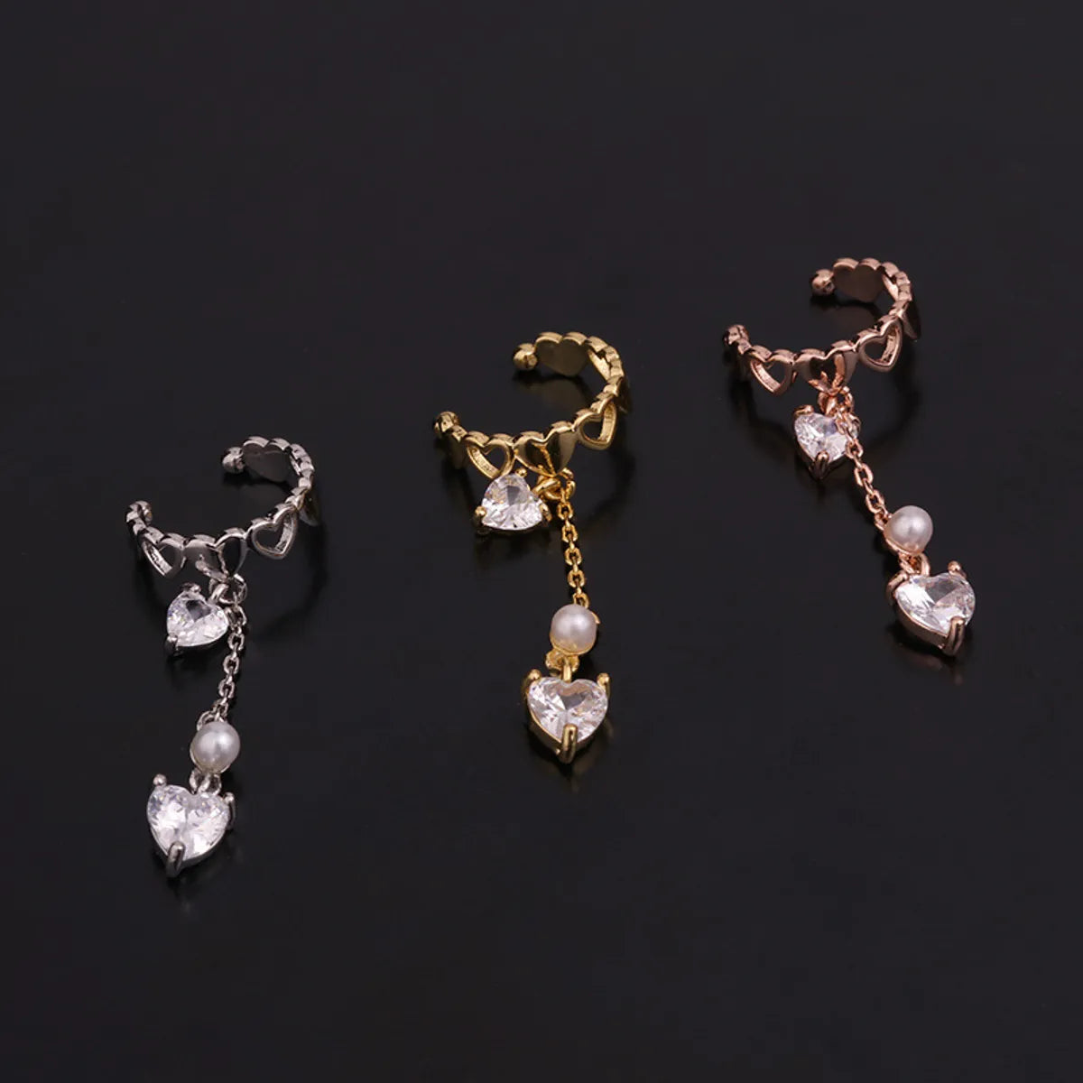 Korean Creative U-Shaped Cartilage Ear Clip Inlaid Zircon Non-Pierced Earrings