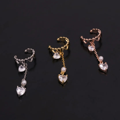 Korean Creative U-Shaped Cartilage Ear Clip Inlaid Zircon Non-Pierced Earrings