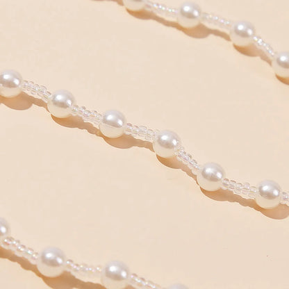 Korean  Cute Hand-Woven Pearl Necklace