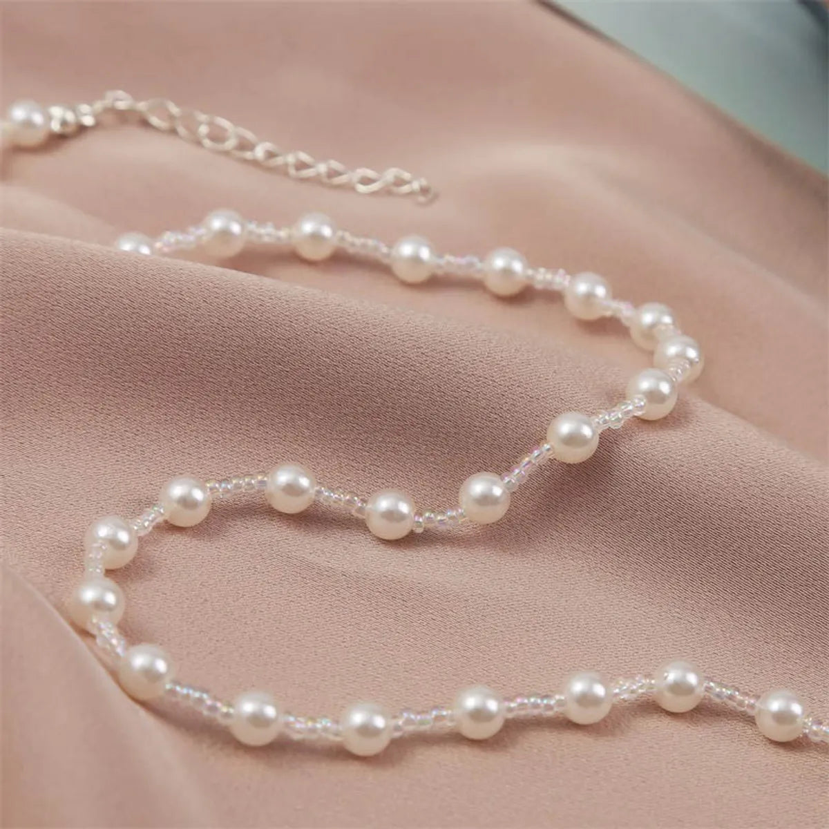 Korean  Cute Hand-Woven Pearl Necklace