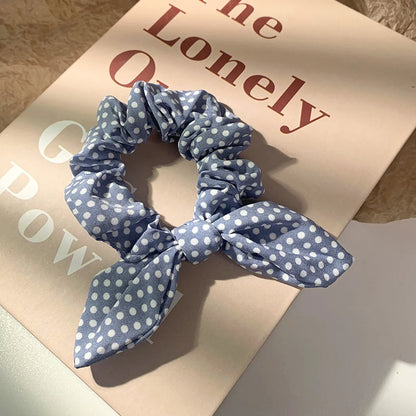 Korean Dots Bow Hair Scrunchies