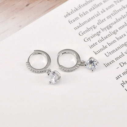 Korean Fashion Geometric Diamond Earrings Female Popular Simple Ear Buckle Wholesale