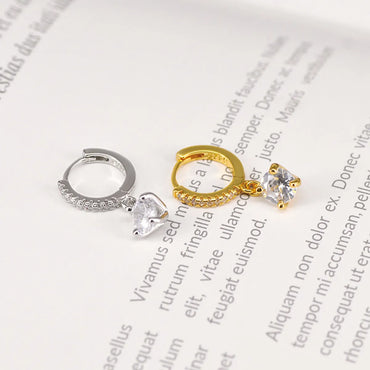 Korean Fashion Geometric Diamond Earrings Female Popular Simple Ear Buckle Wholesale