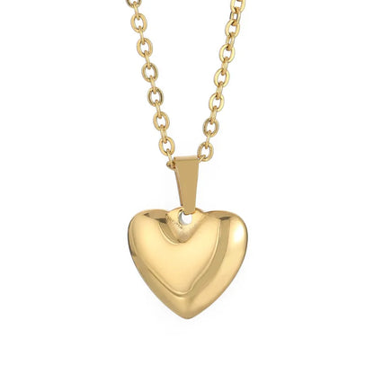 Heart 18K Gold Plated Titanium Steel Wholesale