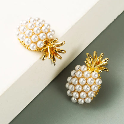 Korean Fashion Pineapple Shape Pearl Earrings