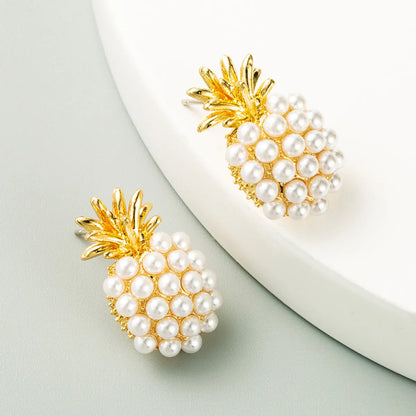 Korean Fashion Pineapple Shape Pearl Earrings