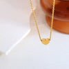 Wholesale Jewelry Simple Style Heart 304 Stainless Steel 18K Gold Plated Plating Necklace