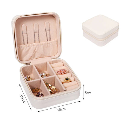 Korean Jewelry Storage Box Small Ring Earrings Jewelry Box Travel Portable Jewelry Box Factory In Stock Wholesale