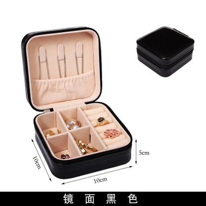 Korean Jewelry Storage Box Small Ring Earrings Jewelry Box Travel Portable Jewelry Box Factory In Stock Wholesale