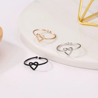 Simple Style Heart Metal No Inlaid Women's