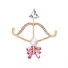 Korean Pearl Alloy Rhinestone Brooch Wholesale