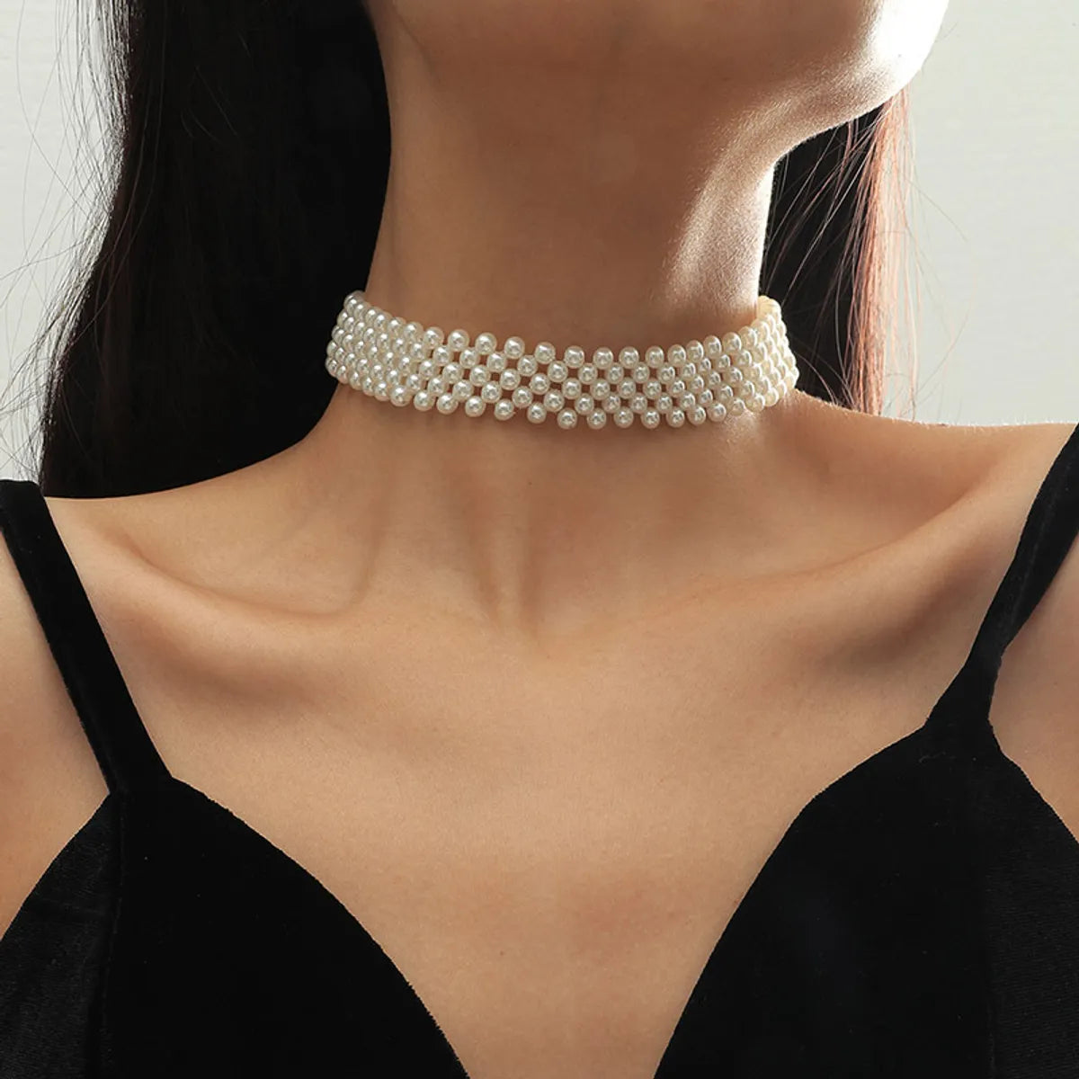 Korean Pearl Woven Choker Wholesale