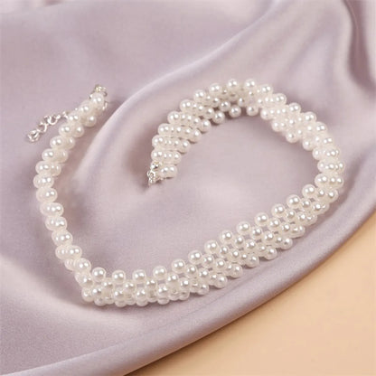 Korean Pearl Woven Choker Wholesale