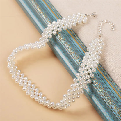 Korean Pearl Woven Choker Wholesale