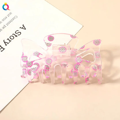 Qiyue Korean Style Summer Fresh Texture Plastic Hairpin Fruit Head Clip Cute Girl Heart Back Head Hair Claw Headdress