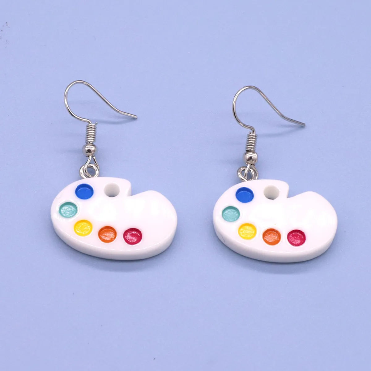 Korean Resin Simulation Palette Earrings Mini Painting Board Pendant Ear Hook