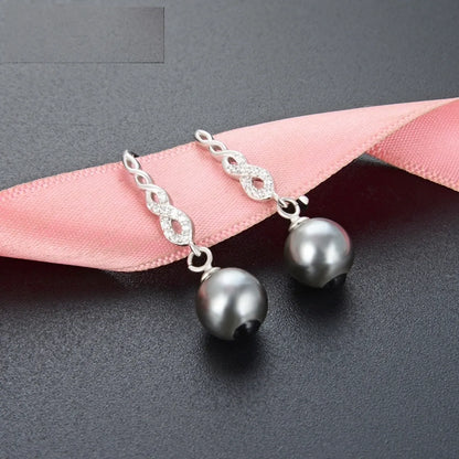 Korean S925 Silver Earrings Pearl Earrings Retro Silver Jewelry