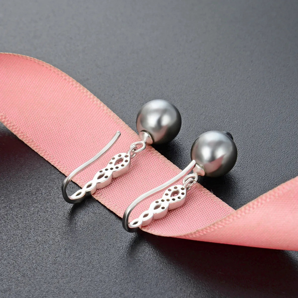 Korean S925 Silver Earrings Pearl Earrings Retro Silver Jewelry