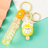 Korean Style Animal Fruit Pvc Unisex Bag Pendant Keychain