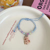 Korean Style Clouds Bear Flower Plastic Polyester Wholesale Drawstring Bracelets