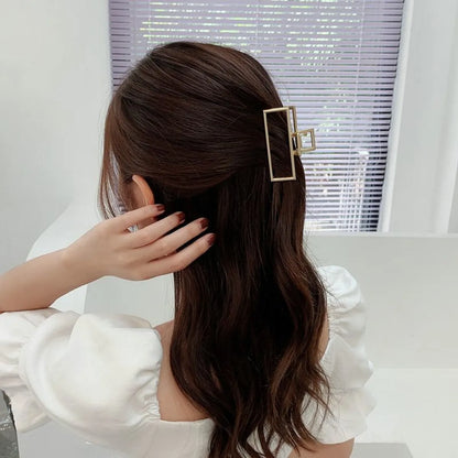 Women'S Korean Style Geometric Metal Metal Artificial Pearls Hair Claws