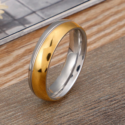 Korean Style Geometric Titanium Steel Rings