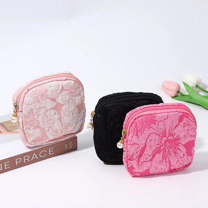 Korean Style High-Looking Sanitary Napkin Storage Bag Portable Canvas Cosmetic Bag Girls' Large Capacity Monthly Bag Wholesale