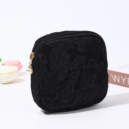 Korean Style High-Looking Sanitary Napkin Storage Bag Portable Canvas Cosmetic Bag Girls' Large Capacity Monthly Bag Wholesale