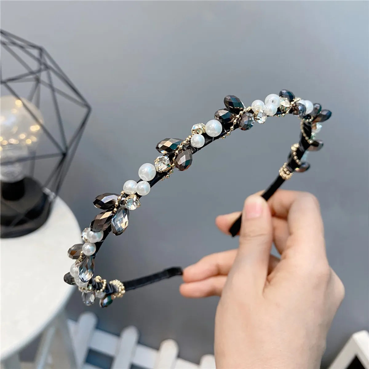 Korean Style Imitation Crystal Pearl Headband Wholesale