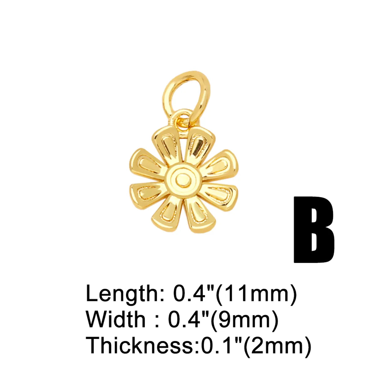 Korean Style Leaves Flower Copper Plating Inlay Zircon 18k Gold Plated Pendants Jewelry Accessories