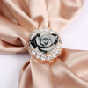 Korean Style Number Flower Butterfly Imitation Pearl Alloy Crystal Enamel Inlay Artificial Gemstones Women'S Brooches