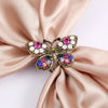 Korean Style Number Flower Butterfly Imitation Pearl Alloy Crystal Enamel Inlay Artificial Gemstones Women'S Brooches